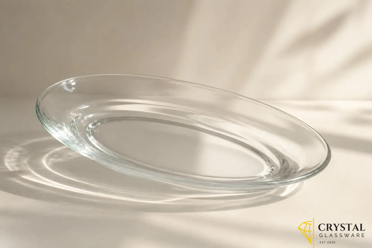 Delisoga clear glass oval serving dish